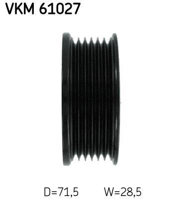 Galet enrouleur de courroie d'accessoire SKF ref. VKM 61027